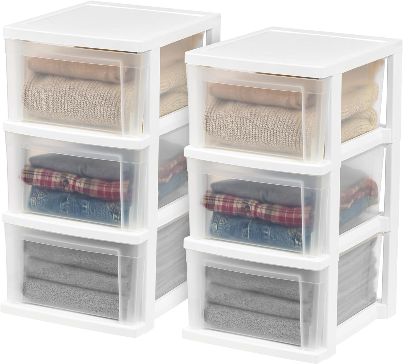 IRIS USA Plastic Storage Drawers Container Organizer for Clothes